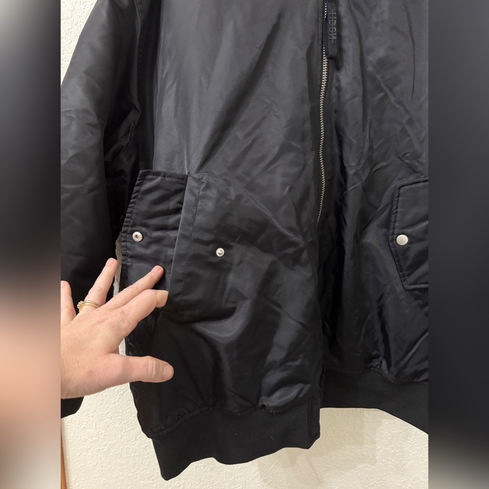 Hudson Jeans Black Bomber Jacket - Picture 3 of 16